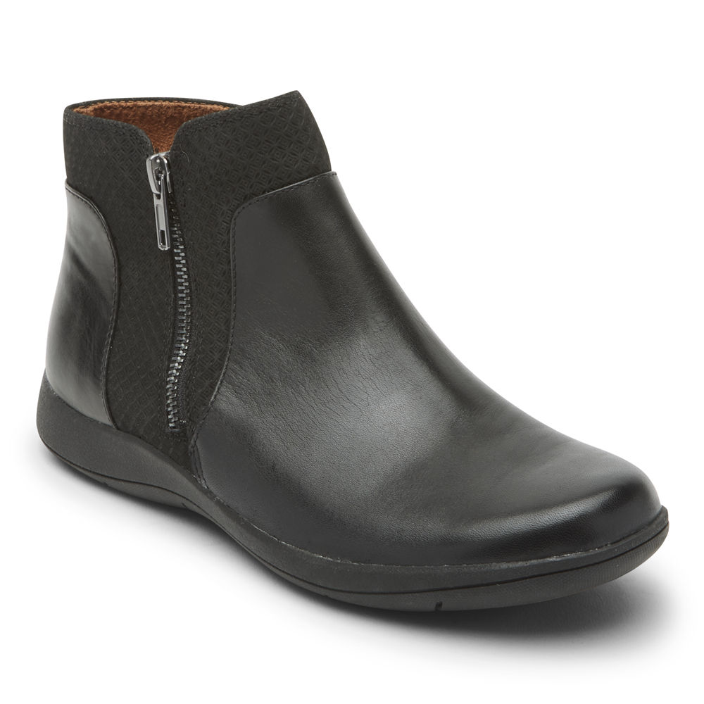 Rockport Womens Boots Black - Tessie Zipper - UK 069-LGIHAP